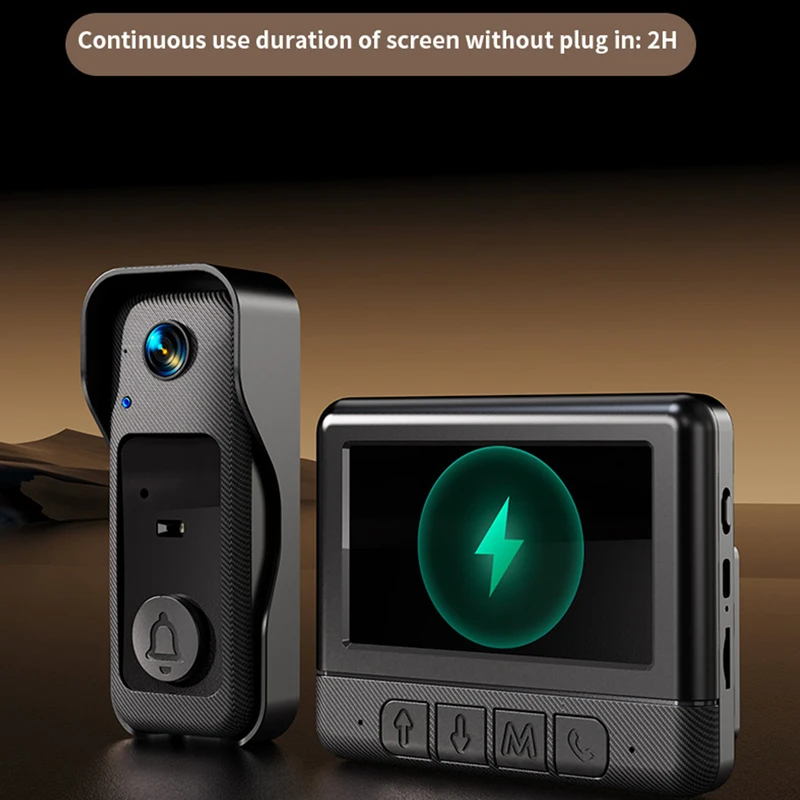 Home Security Bell - 4.3’’video Doorbell 2.4G 130° Security Camera