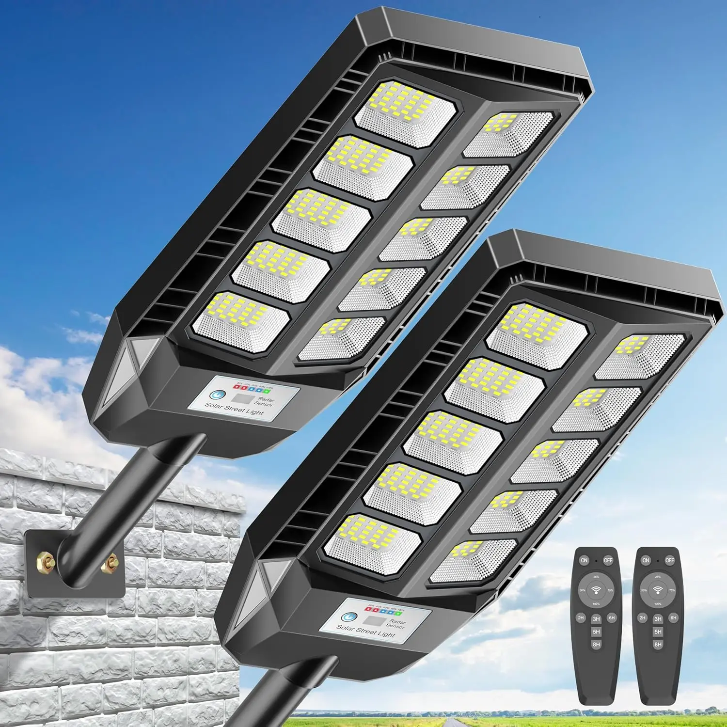 Solar Security Light - Solar Lights Outdoor, IP66 Waterproof Street
