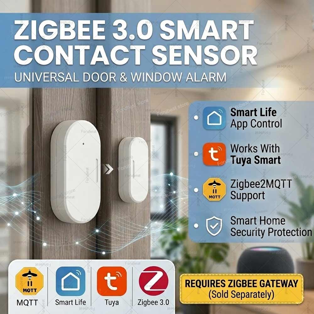 Home Security Gadgets - Tuya Zigbee Door Window Sensor Burglar