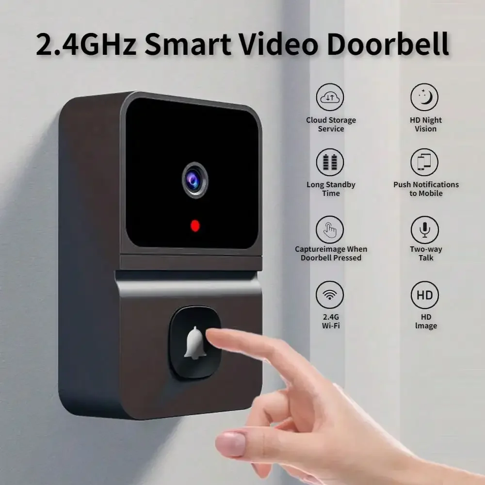 Home Security Bell - Wireless Doorbell WiFi Outdoor 480P Camera