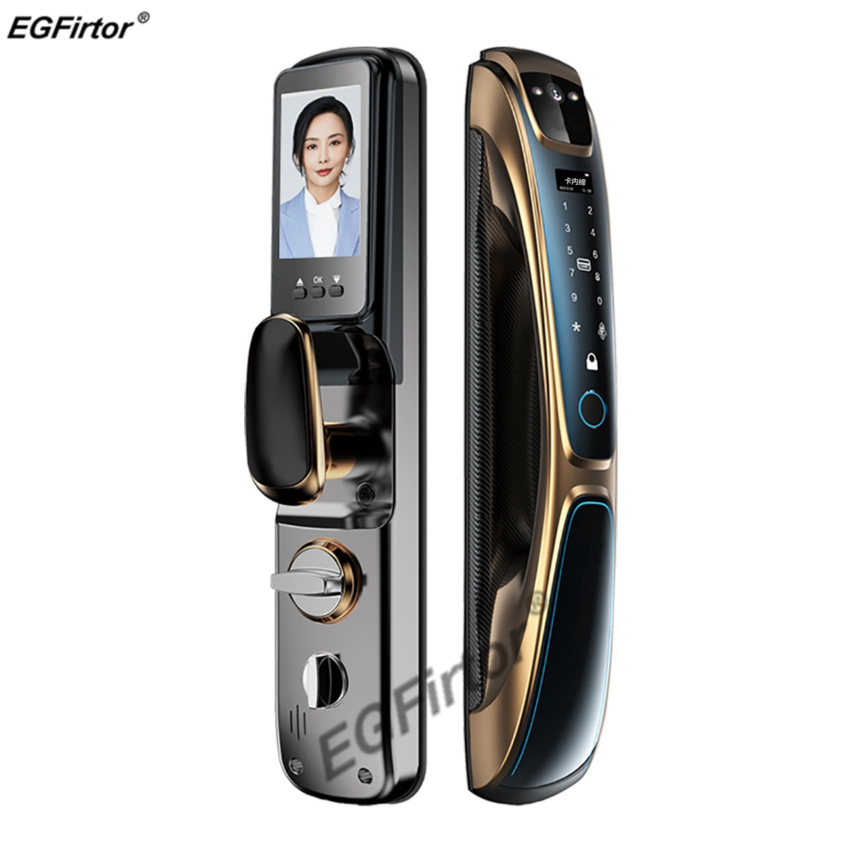 Door Lock Smart Keypad - EGFirtor Cat Eye Fingerprint Wifi Smart