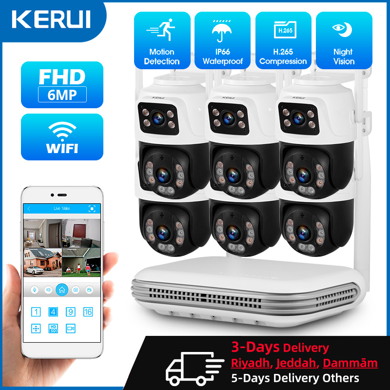 Home Security System Installation - KERUI Waterproof 6MP HD Wireless Dual