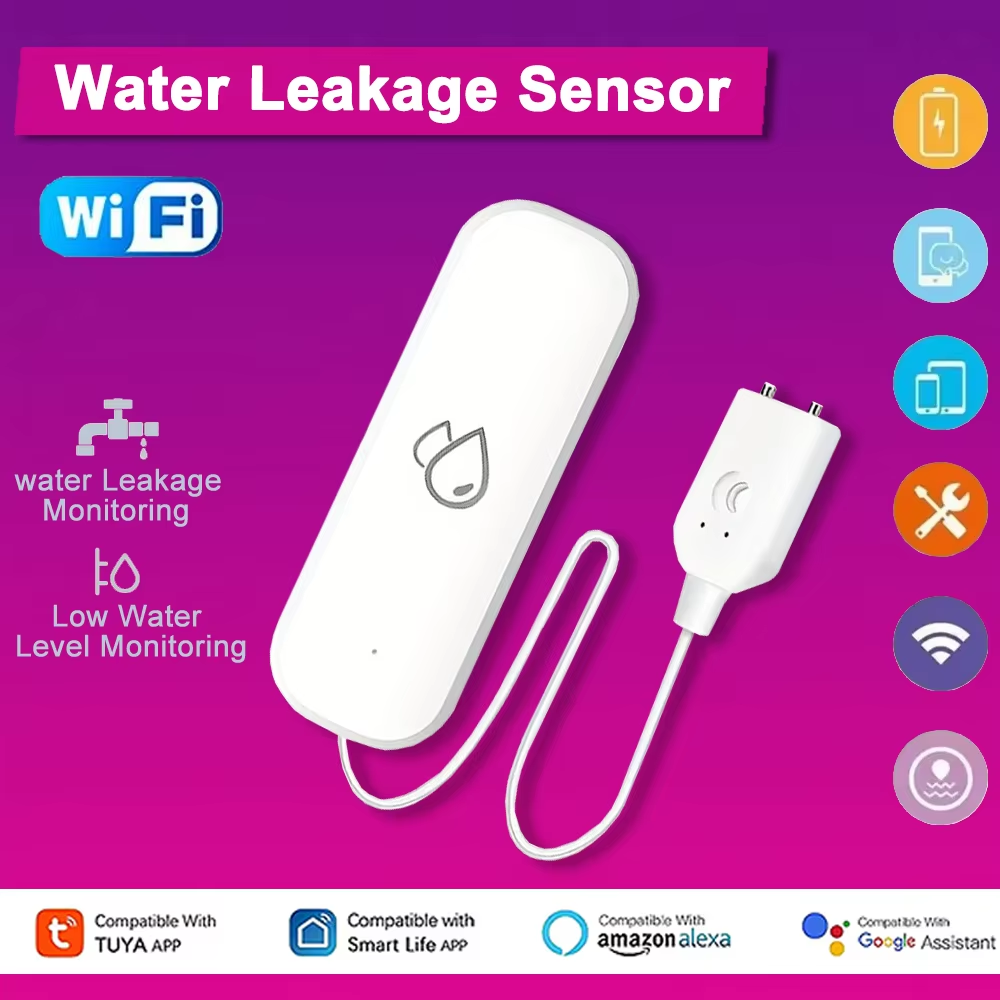 Home Security Gadgets - Tuya WiFi Water Leakage Alarm Sensor