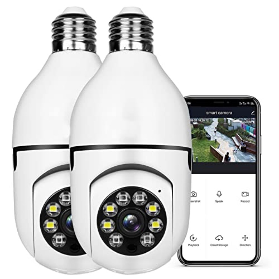 Home Security Cameras - Light Bulb 1080P Security Wireless Camera