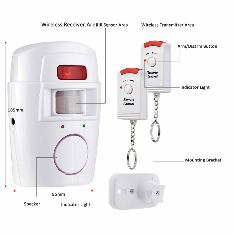 Wireless PIR Motion Sensor Det – обзор и цена Home Security System Installation