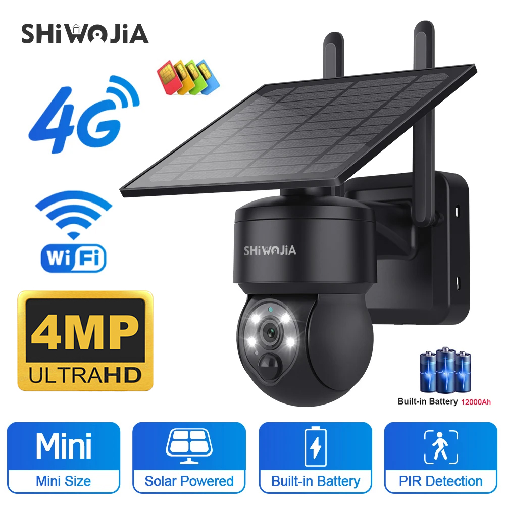 SHIWOJIA WIFI Wireless PTZ Sol – обзор и цена Home Security Outdoor Camera System