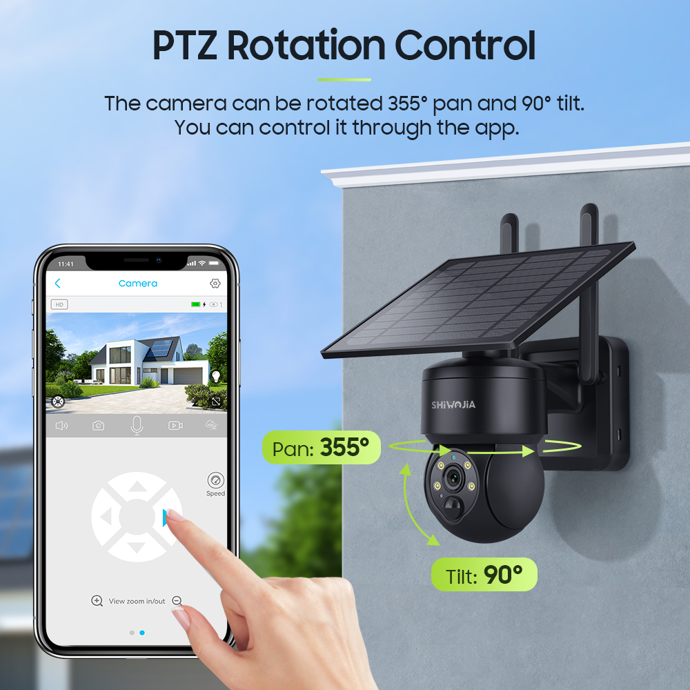 SHIWOJIA WIFI Wireless PTZ Sol – обзор и цена Home Security Outdoor Camera System