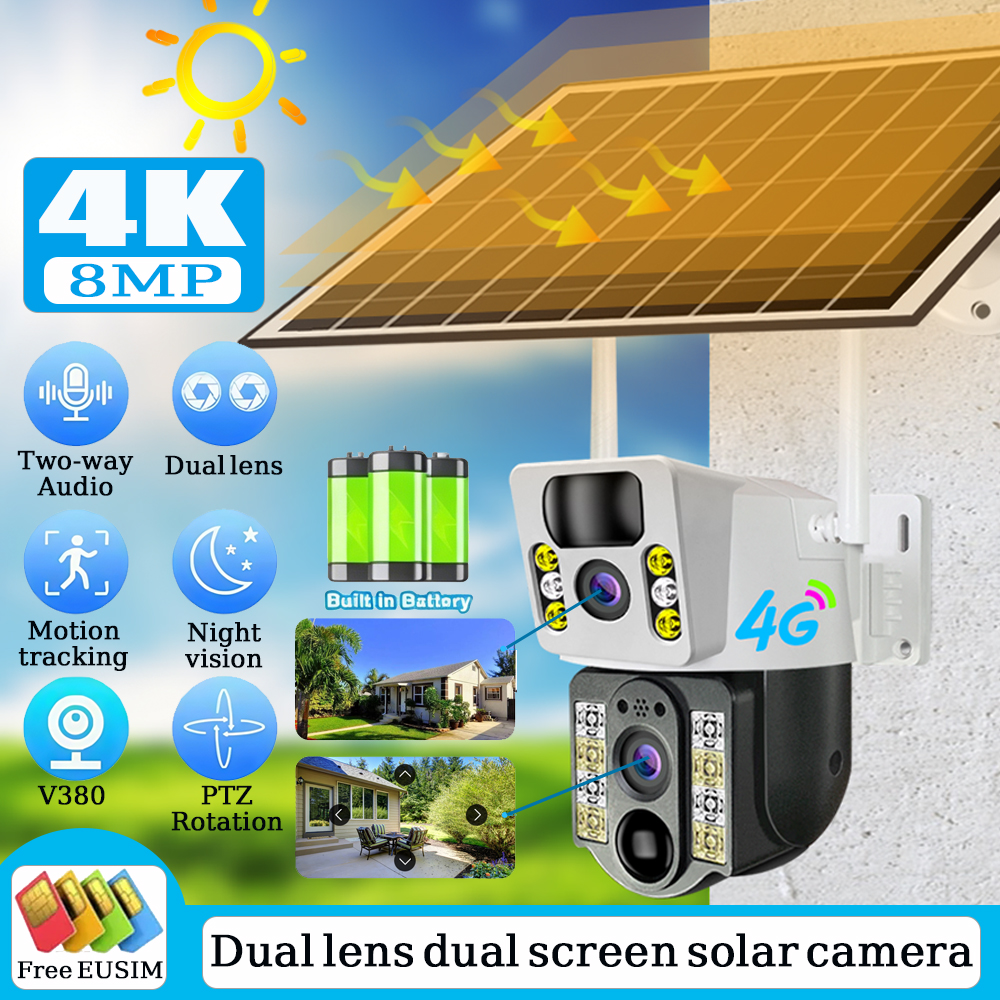 4K 8MP Wireless Solar Camera 4 – обзор и цена Home Security Outdoor Camera System