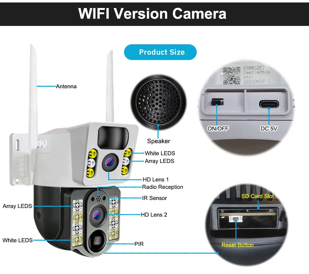 4K 8MP Wireless Solar Camera 4 – обзор и цена Home Security Outdoor Camera System