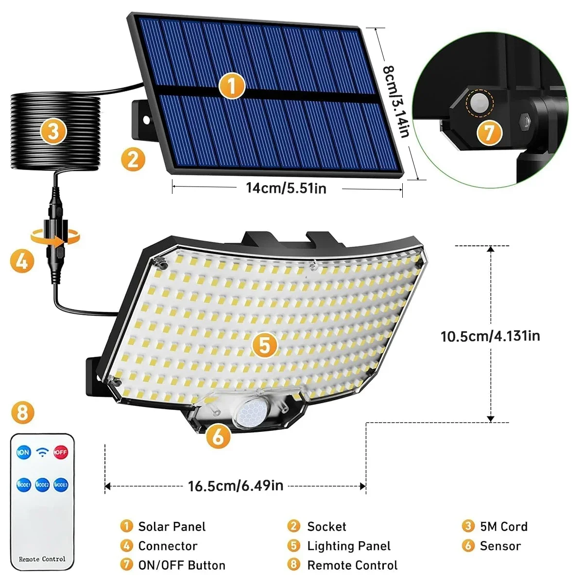 234LED Solar Outdoor Lights Mo – обзор и цена Solar Security Light