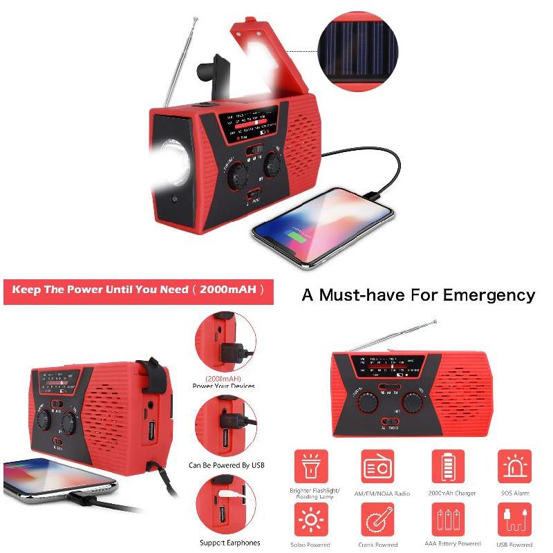 Emergency Solar Hand Crank Rad – обзор и цена Solar Security Light