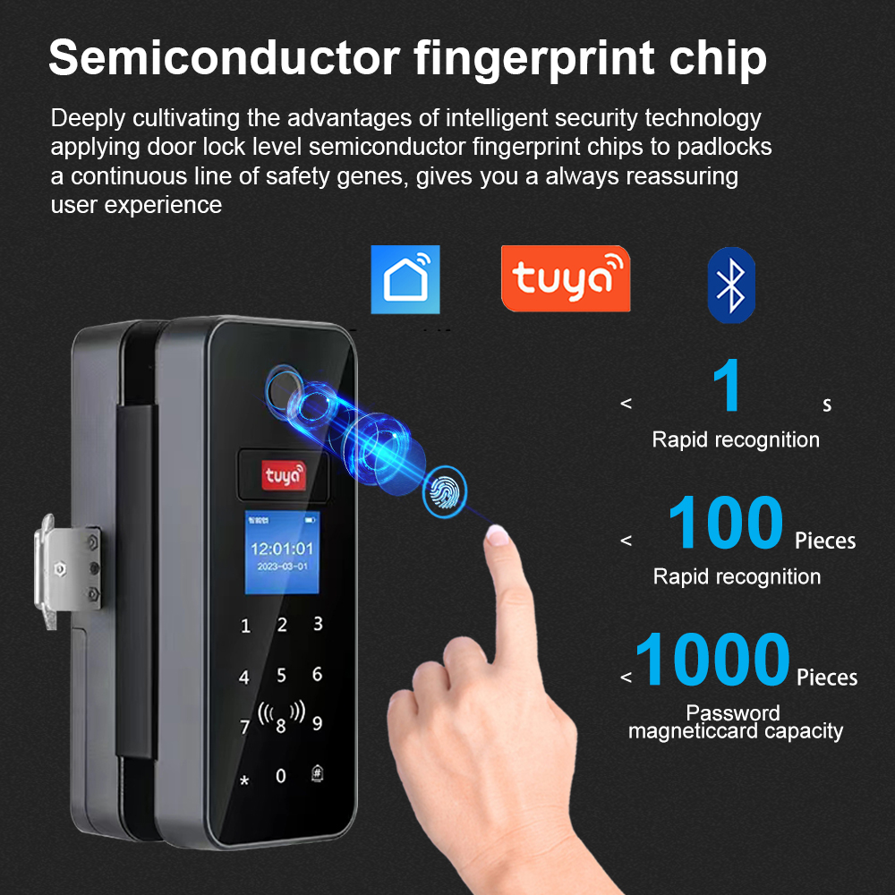 Double Hook Smart Glass Door L – обзор и цена Door Lock Smart Keypad