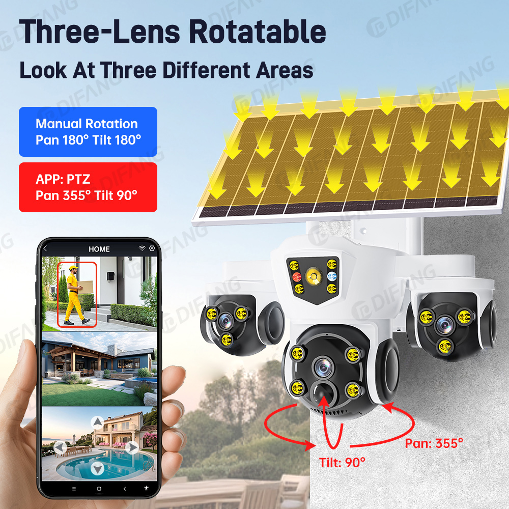 V380 20MP WIFI Solar Security  – обзор и цена Home Security Outdoor Camera System