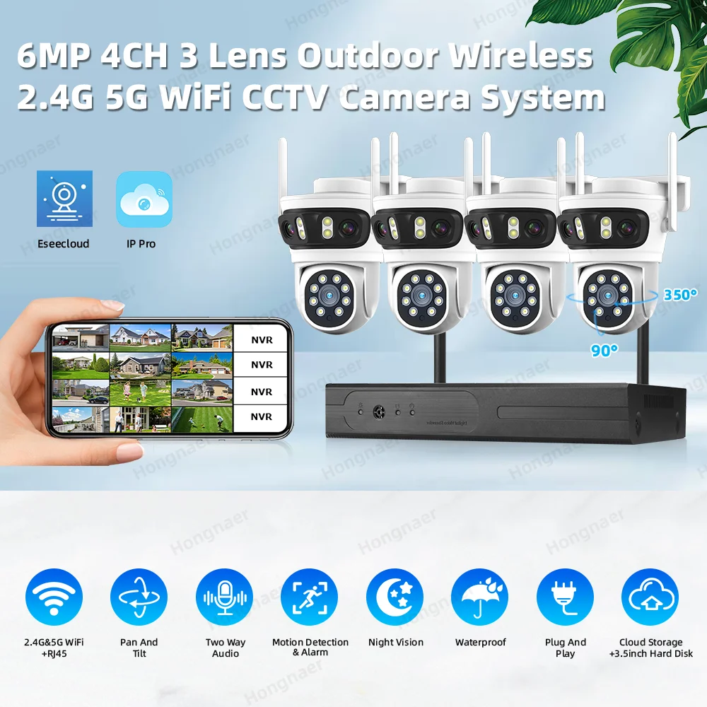2026 Hongnaer 6MP 4CH 3 Lens 2 – обзор и цена Home Security Cameras
