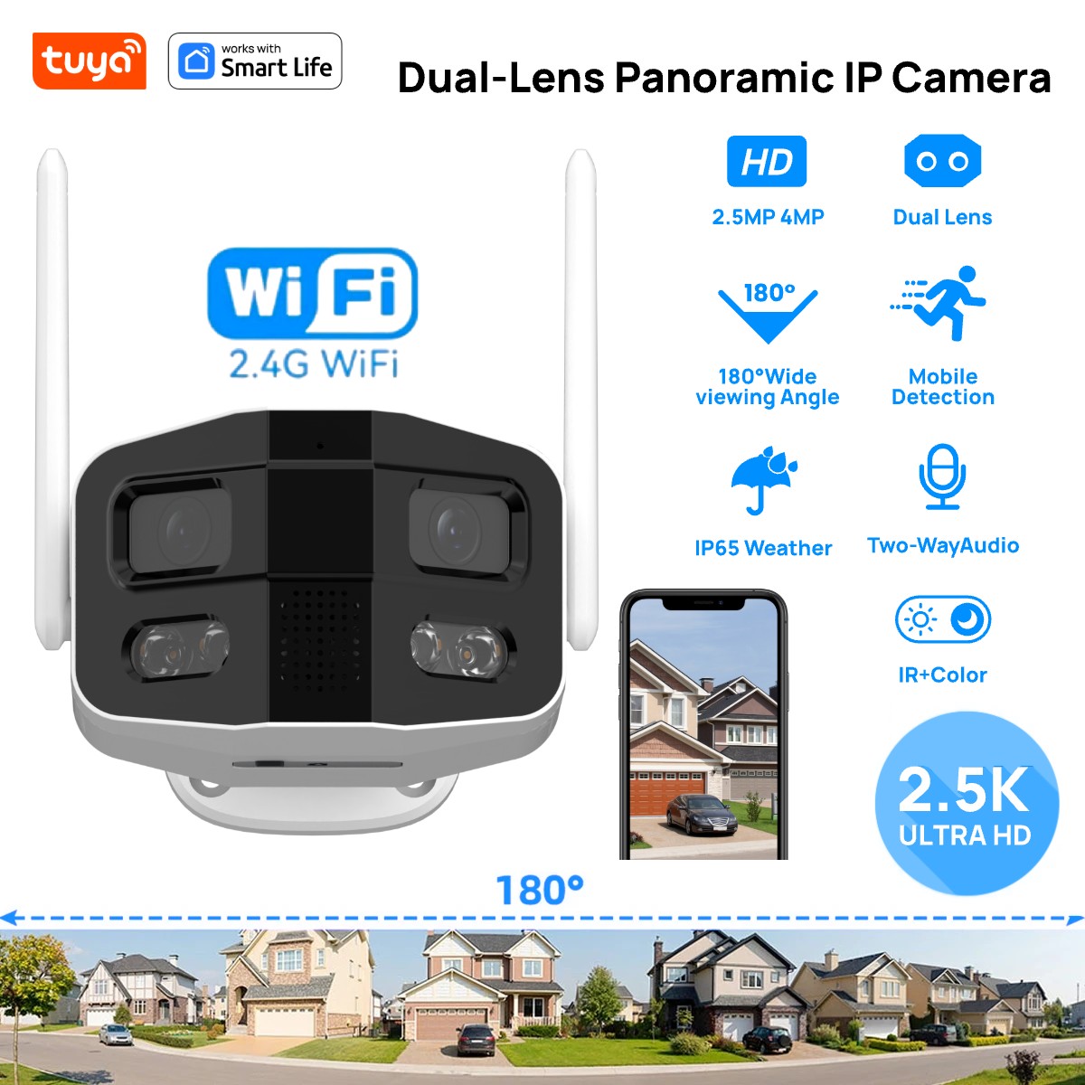 Tuya Smart 4MP 2.5K Dual-Lens  – обзор и цена Home Security Eufy