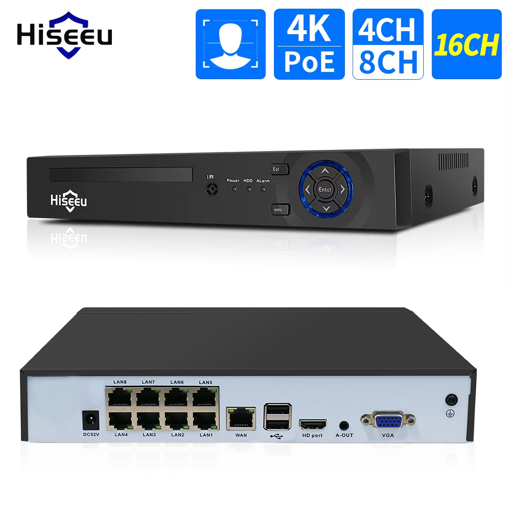 Hiseeu 4CH 10CH 16CH 4K 8MP 5M – обзор и цена Home Security Cameras