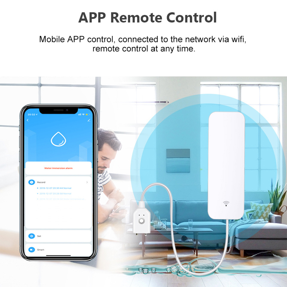 Tuya WiFi Water Leak Sensor, W – обзор и цена Home Security Gadgets