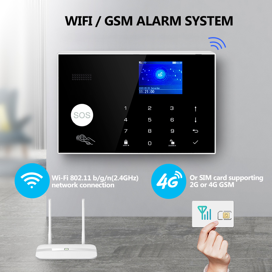 KERUI 4G Alarm with Doorbell R – обзор и цена Home Security Ring System