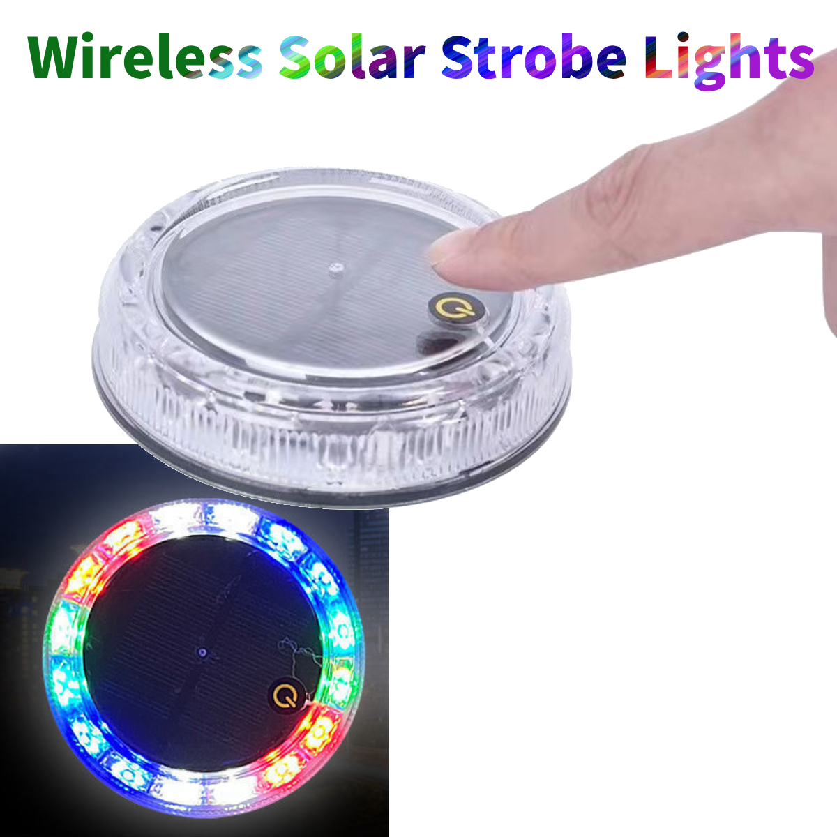 1/2x Car Wireless Strobe Touch – обзор и цена Solar Security Light