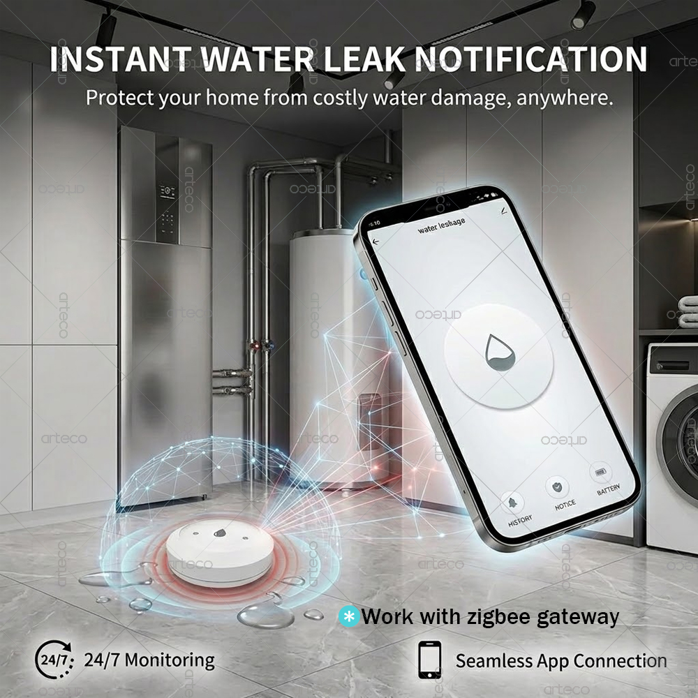Zigbee Water Leak Sensor Smart – обзор и цена Home Security Gadgets