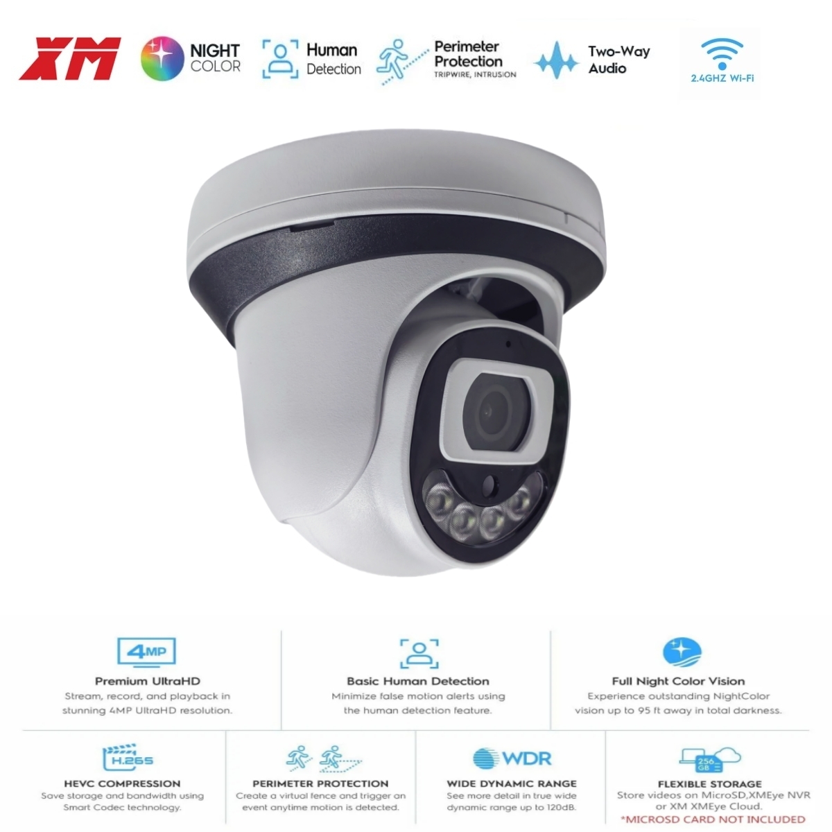 4MP WiFi Security Camera dome  – обзор и цена Home Security System Installation