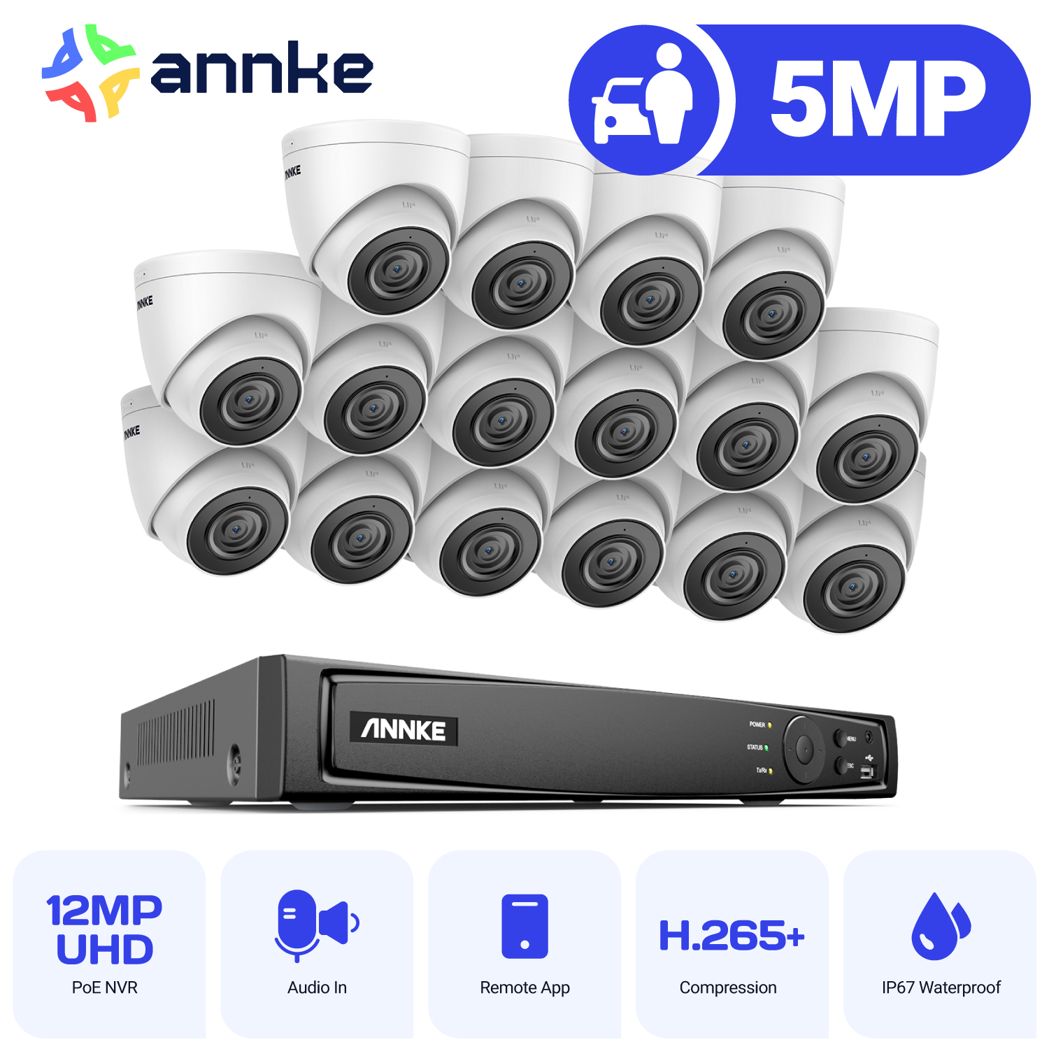 ANNKE 5MP POE Video Surveillan – обзор и цена Home Security Outdoor Camera System