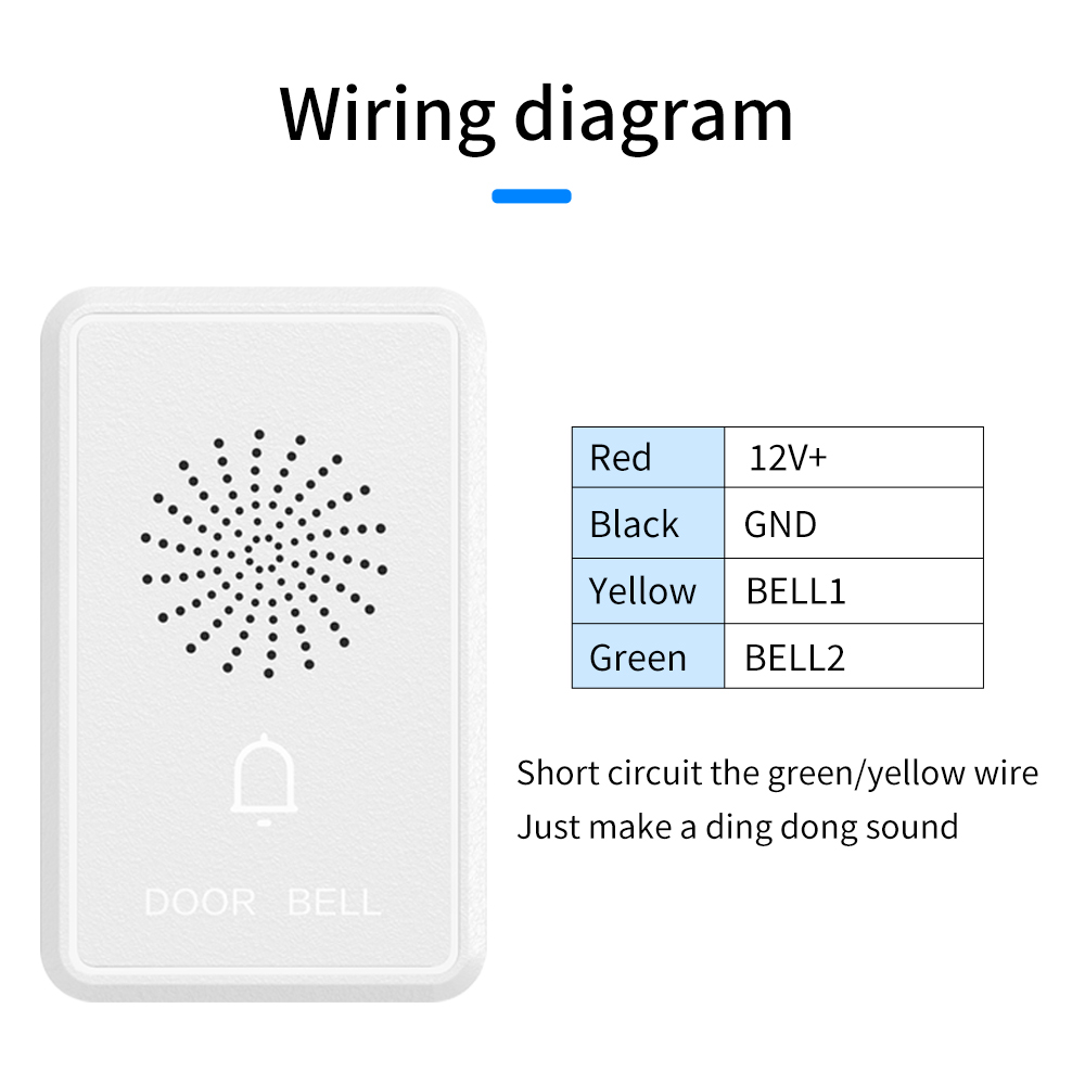 4Wire Wired Doorbell DC12V Acc – обзор и цена Home Security Ring System