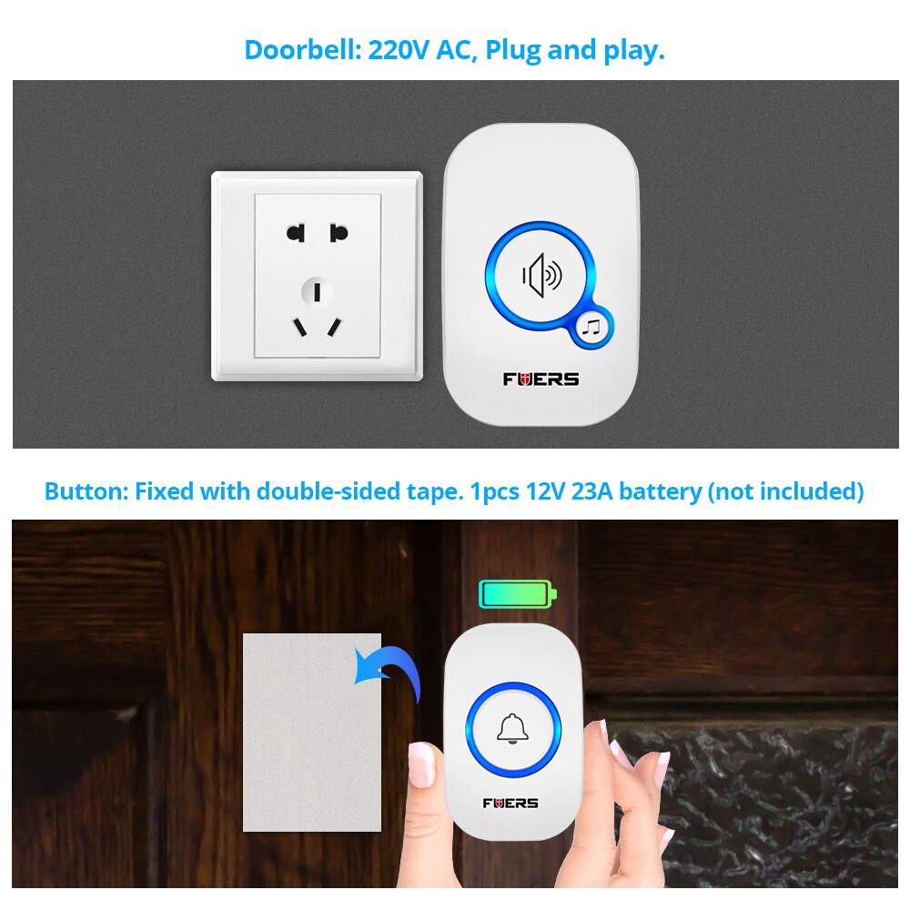 Fuers Wireless Doorbell Waterp – обзор и цена Home Security Bell