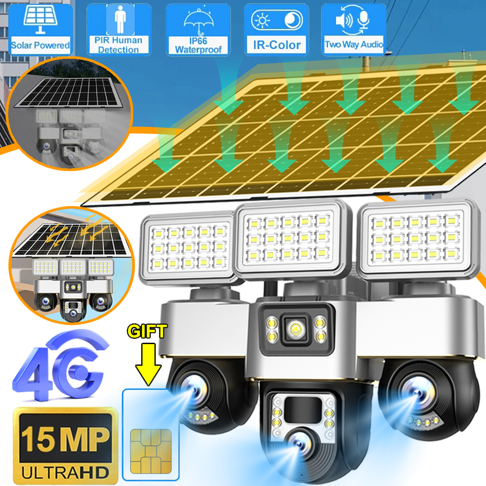 4G Sim Card Camera With Solar  – обзор и цена Home Security Outdoor Camera System