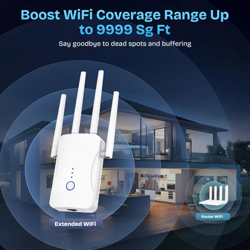 2.4G/5GHz Dual Band WiFi Repea – обзор и цена Home Security Network