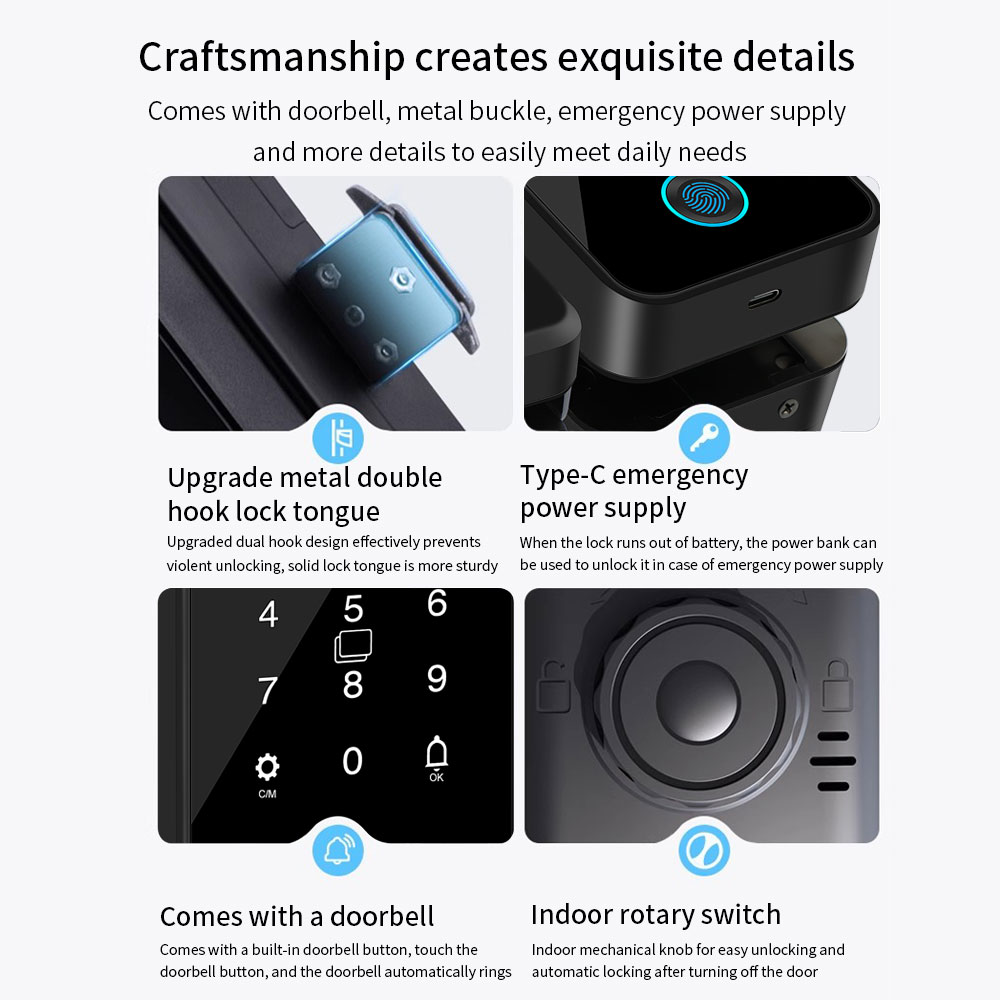 Multifunctional Smart Glass Do – обзор и цена Door Lock Smart Keypad
