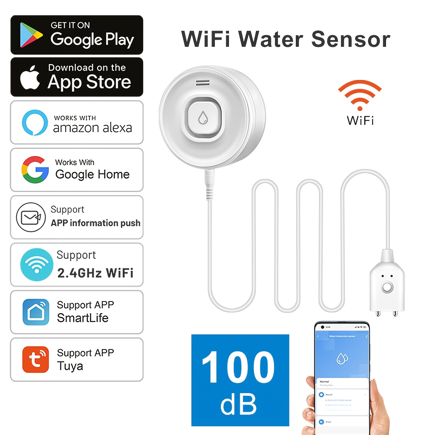 YNF Smart WiFi Water Leak Dete – обзор и цена Home Security Gadgets